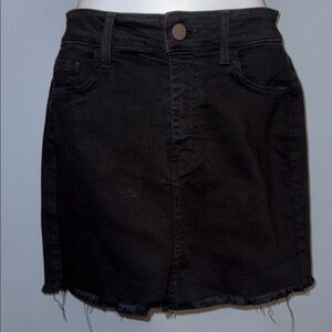 Chic O2Denim Black Mini Skirt - Size Small